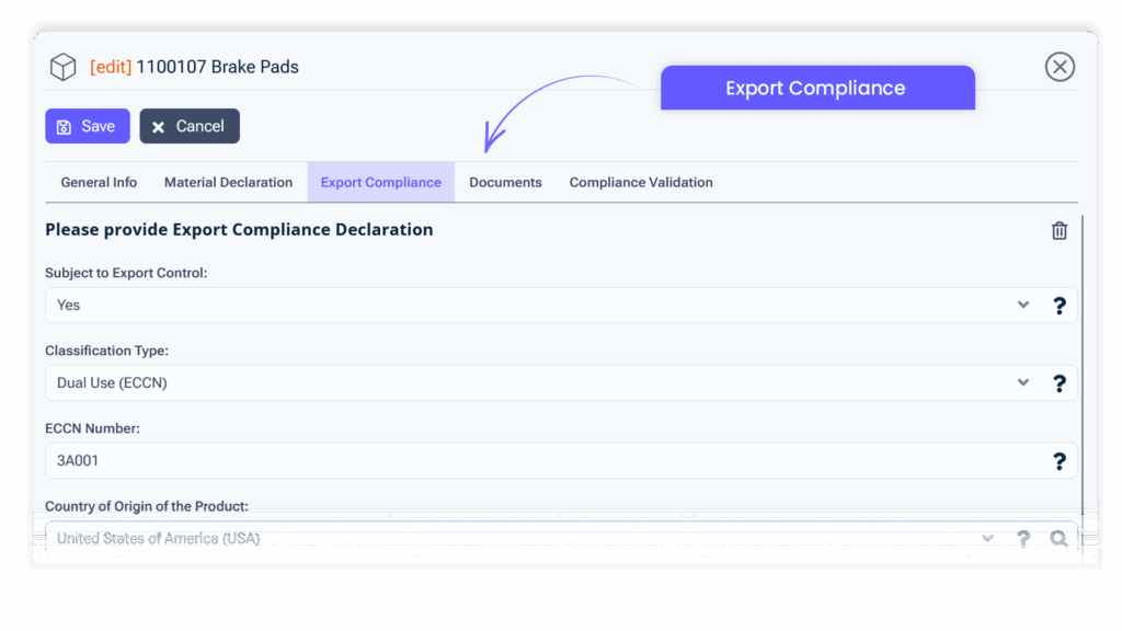 Software Substantio Screenshot Export Compliance