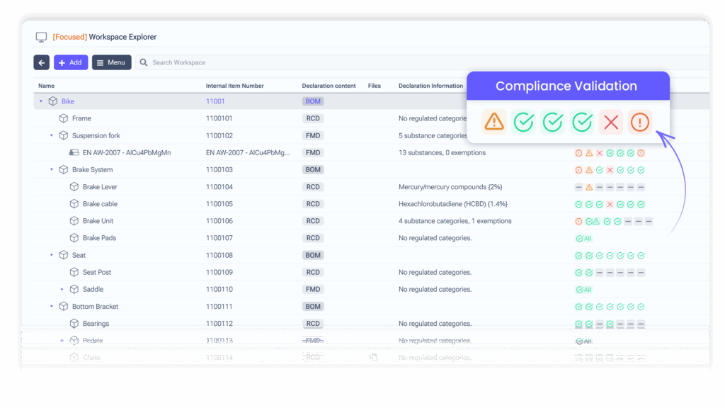 Compliance validation screenshot English