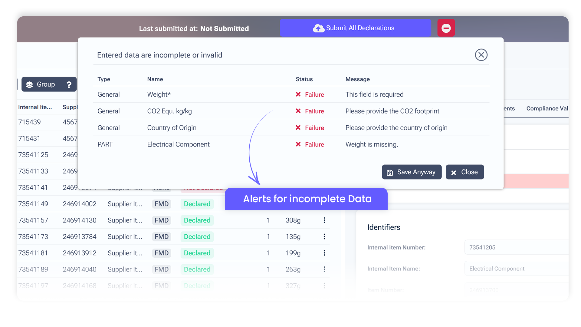 Software Substantio Screenshot Warnings